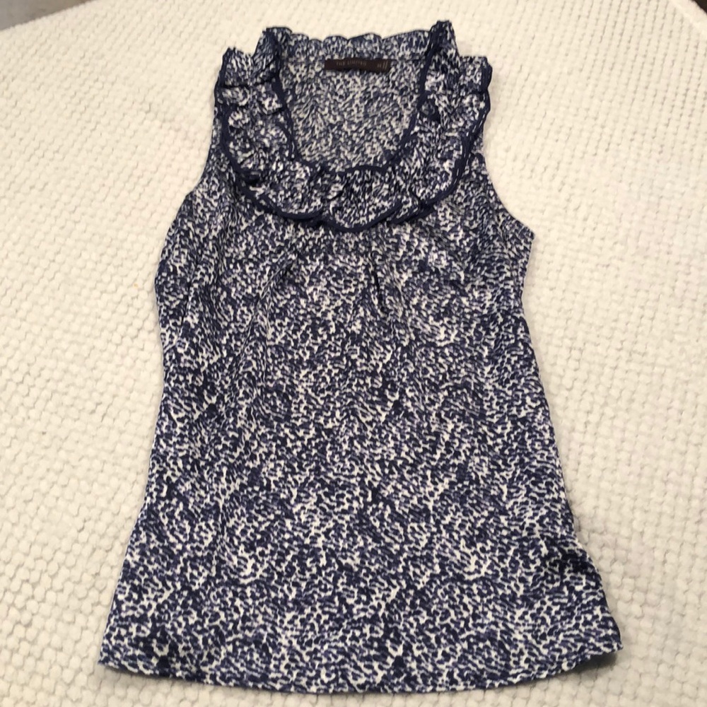 The Limited scoop neck top with ruffle detail